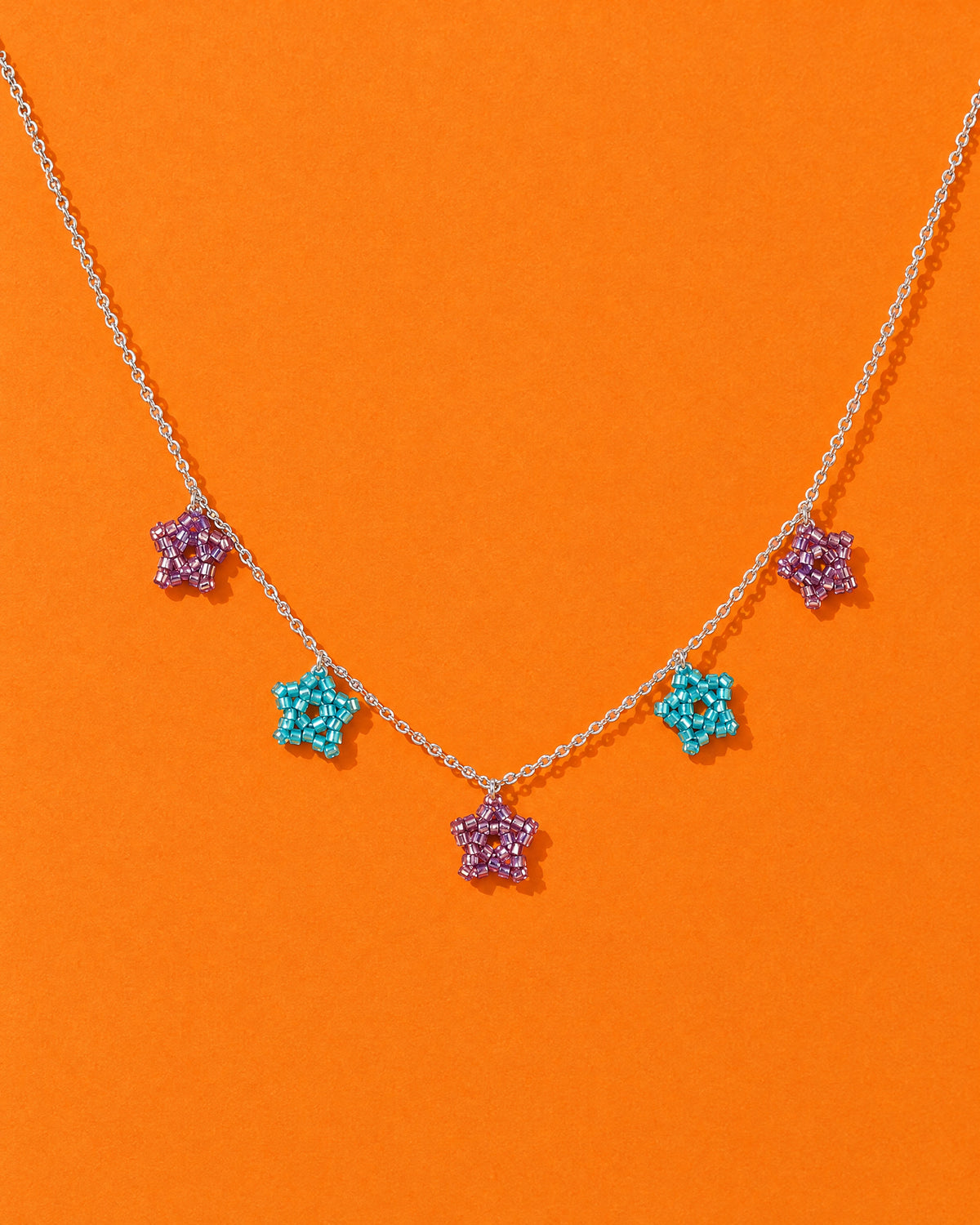 Plum Star Charm Necklace
