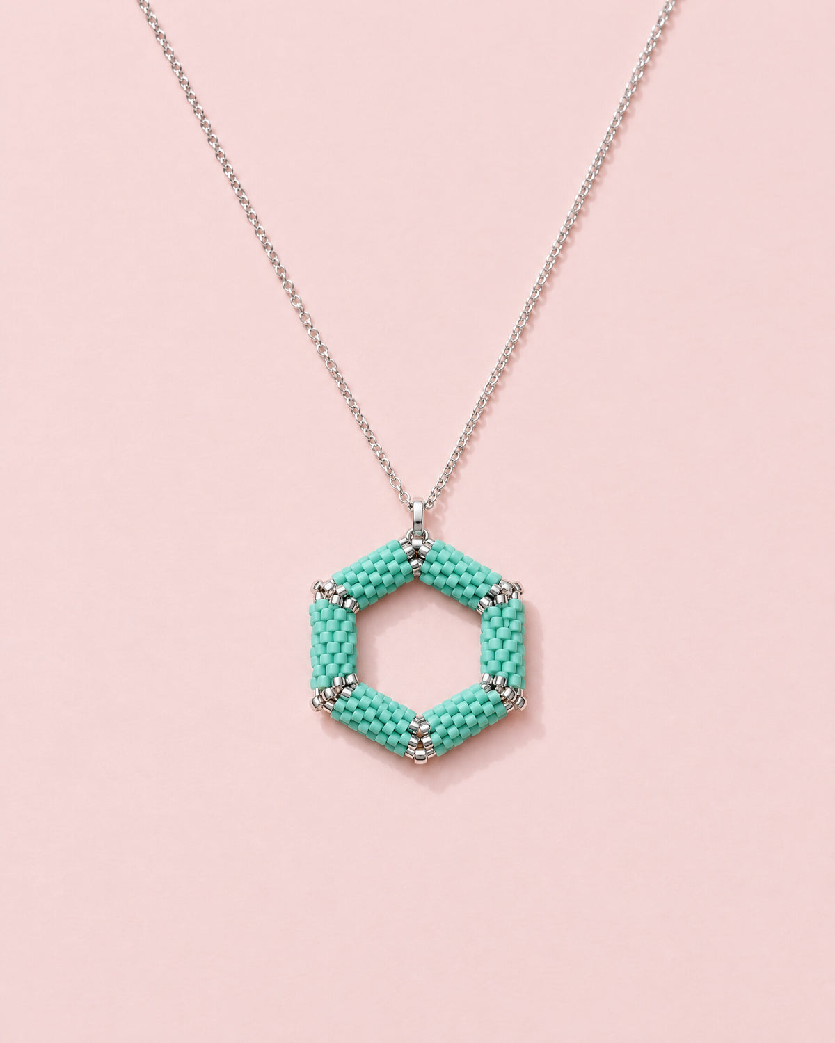 Turquoise Hexagon Pendant