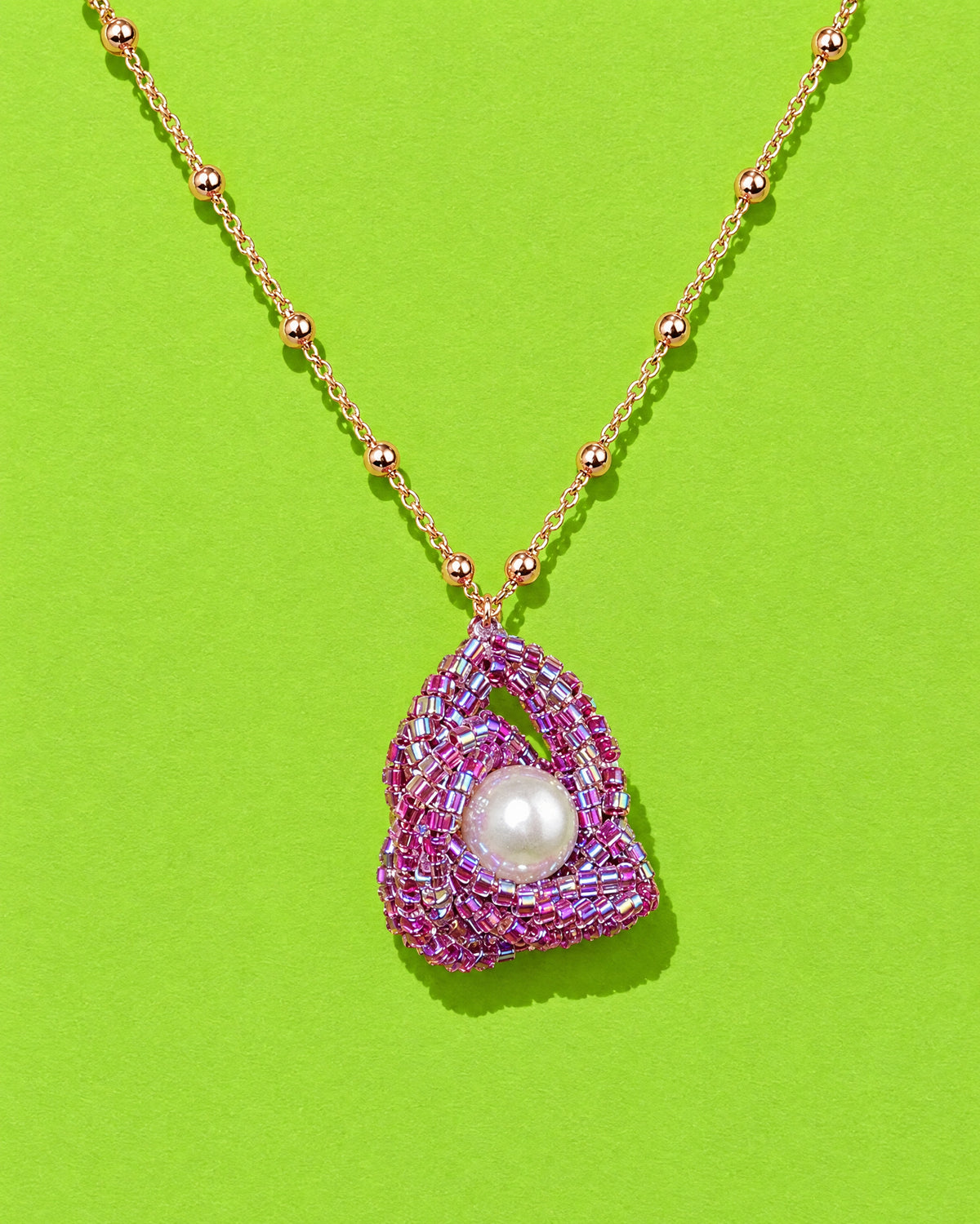 Magenta Pearl Pendant - product