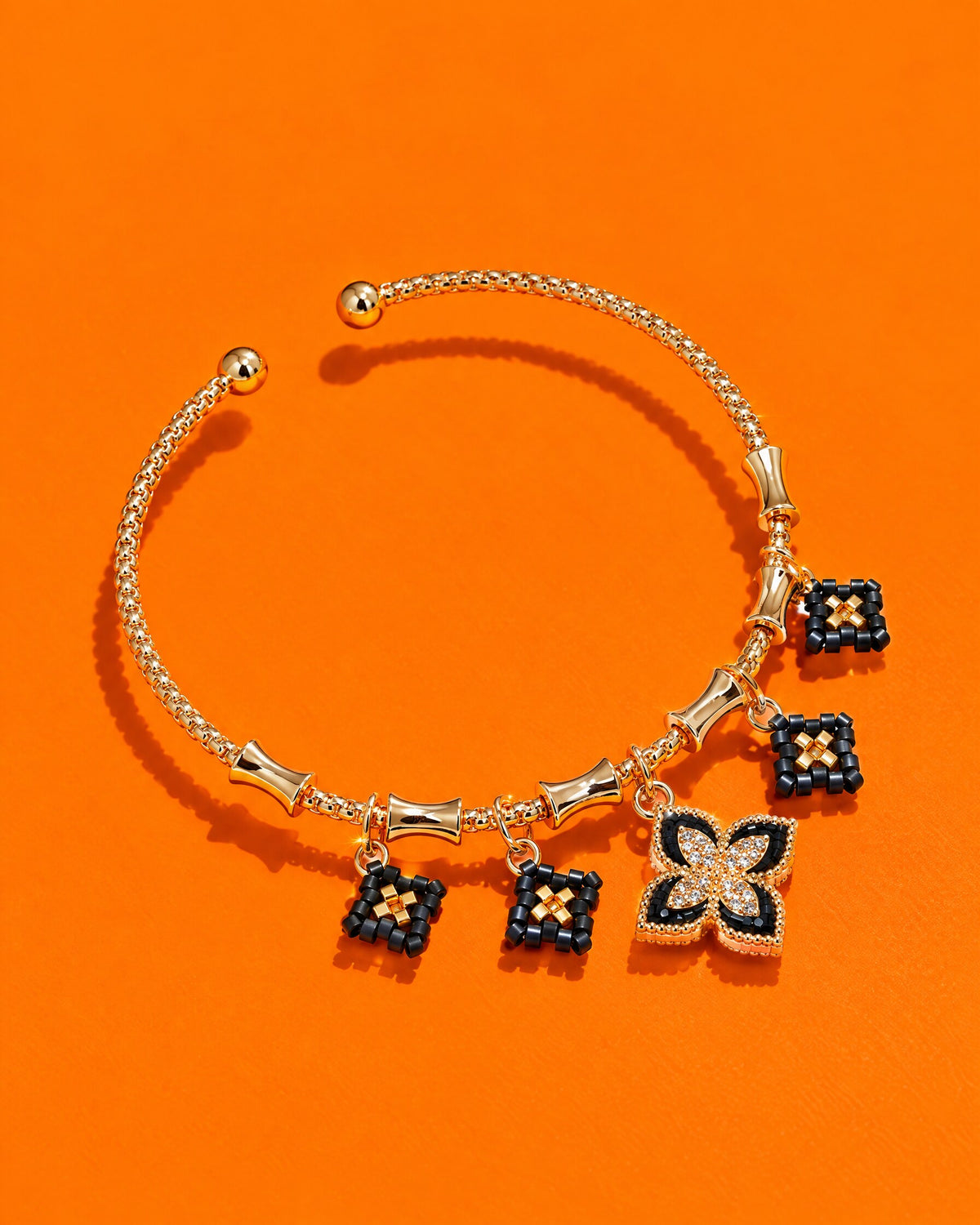 Black Clover Charm Bangle