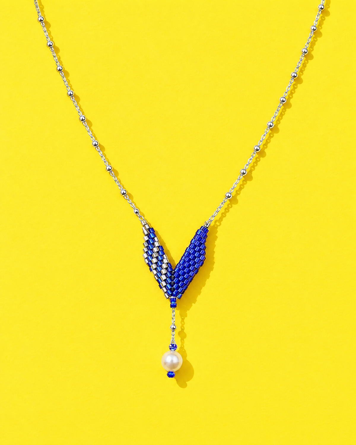 Cobalt Chevron Pendant