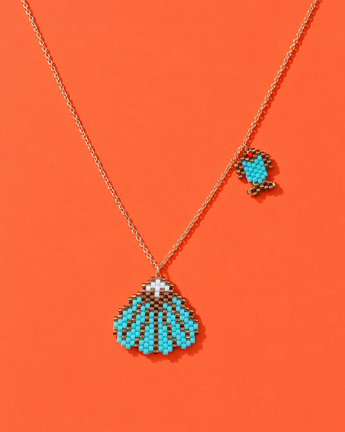 Turquoise Seashell Pendant