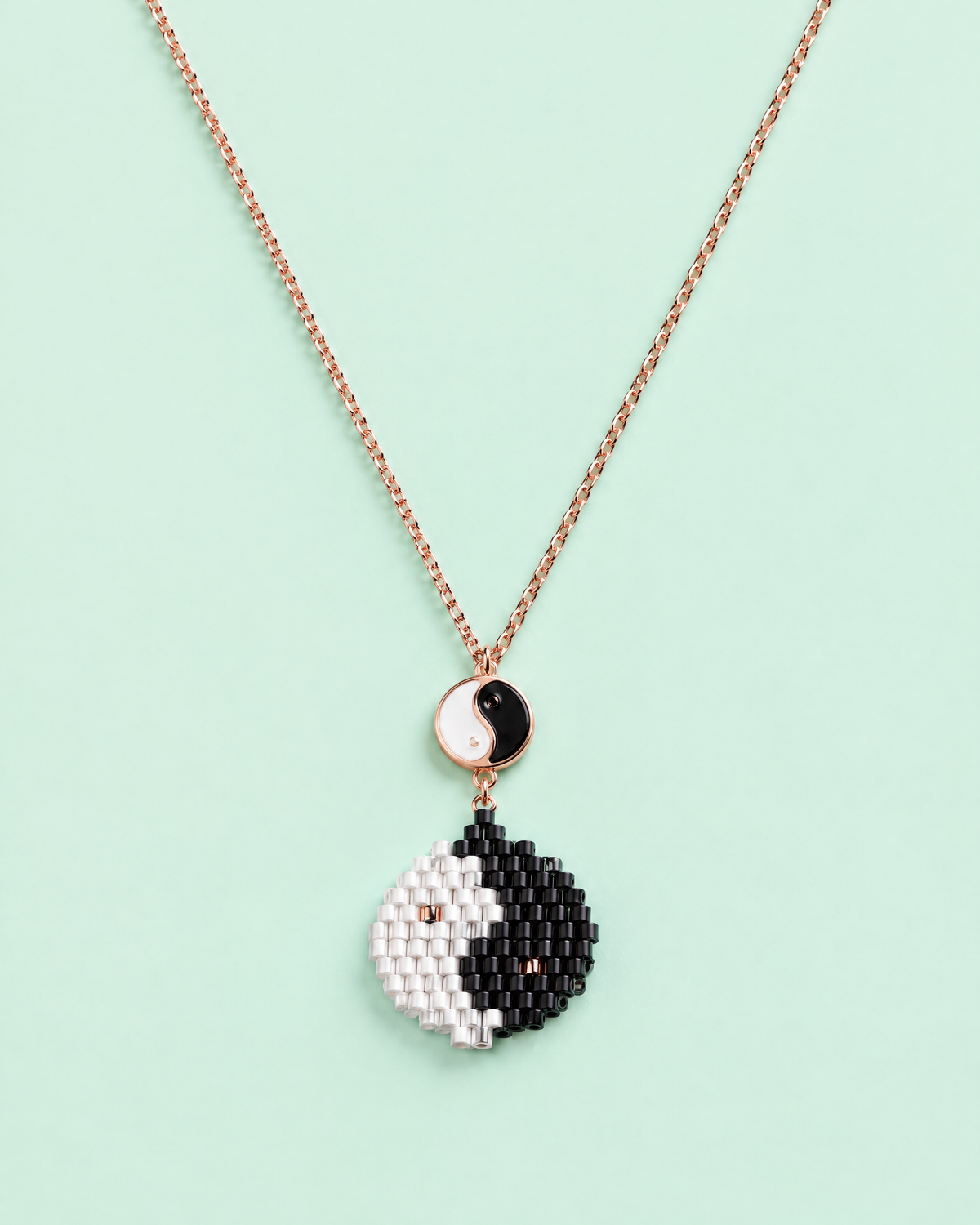 Yin Yang Pendant on mint background