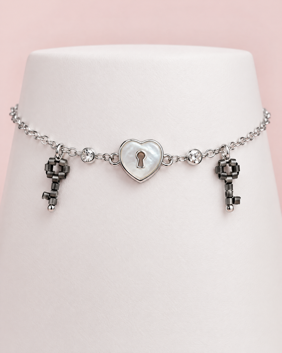 Heart Lock Charm Bracelet