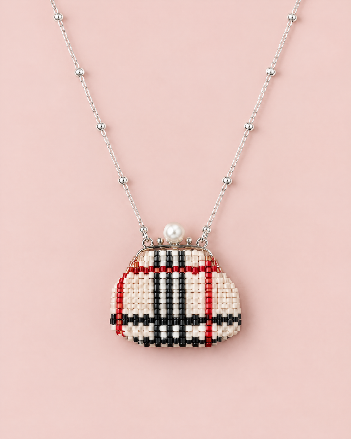 Plaid Purse Pendant - product